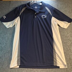 Knights Apparel Penn State Polo Mens L Navy Blue Good Nittany Lions Colorblock